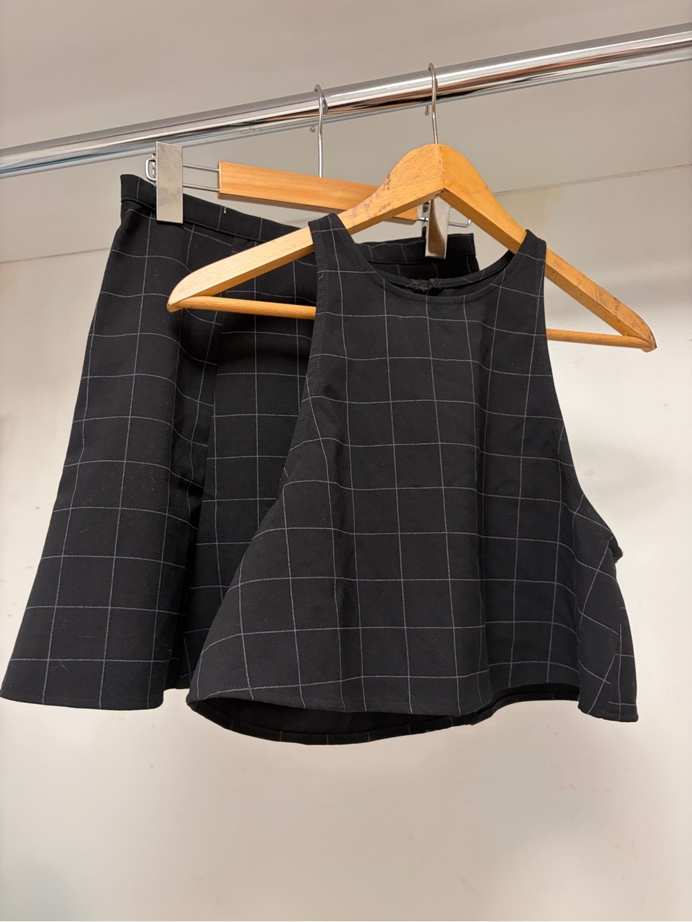 American Apparel Black Checkered Set